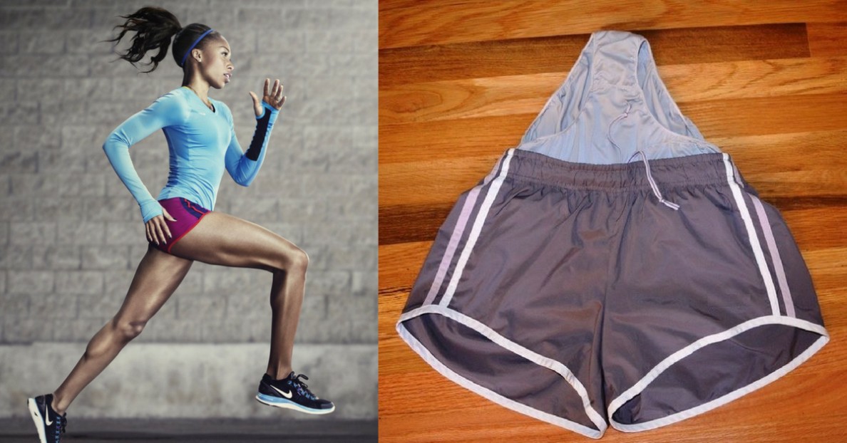 nike shorts with underwear